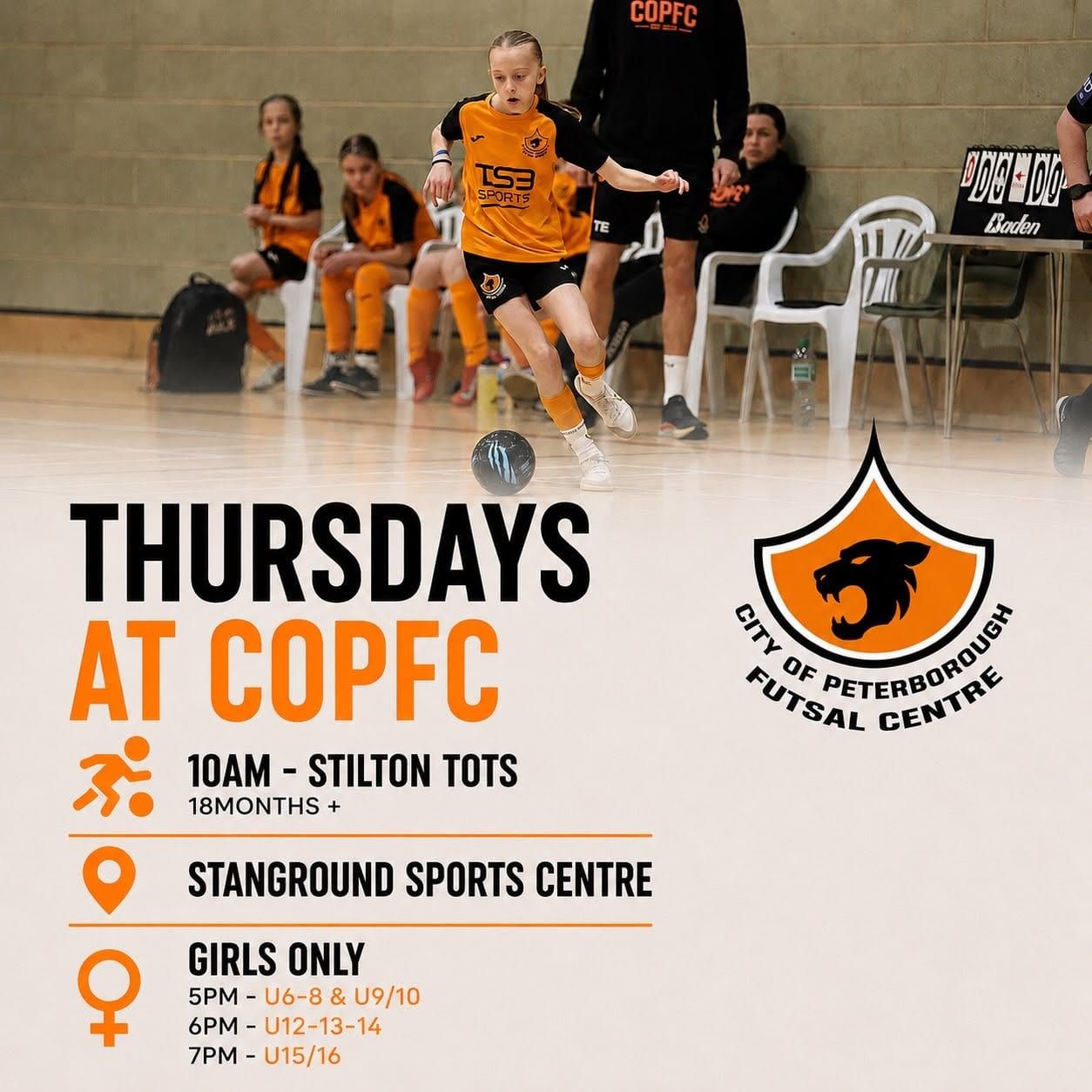 Girls Only U15/16 COPFC session information