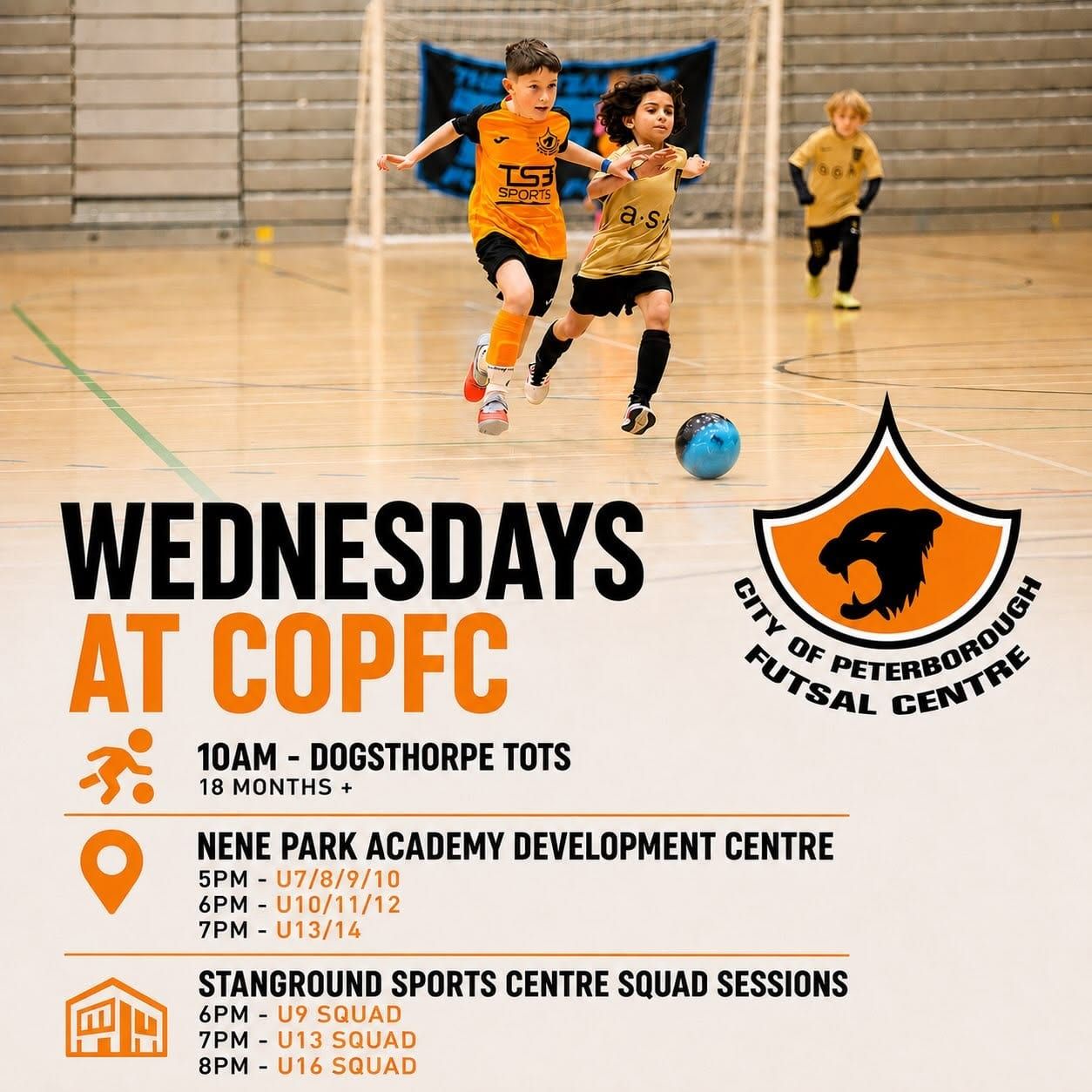 Nene Park Academy Development Centre U7/8/9/10 COPFC session information